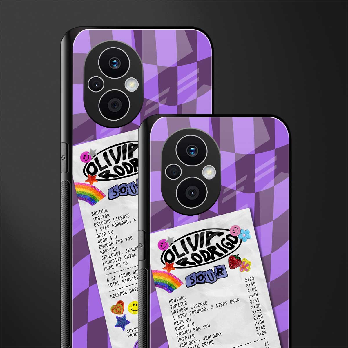 olivia rodrigo back phone cover | glass case for oppo f21 pro 5g