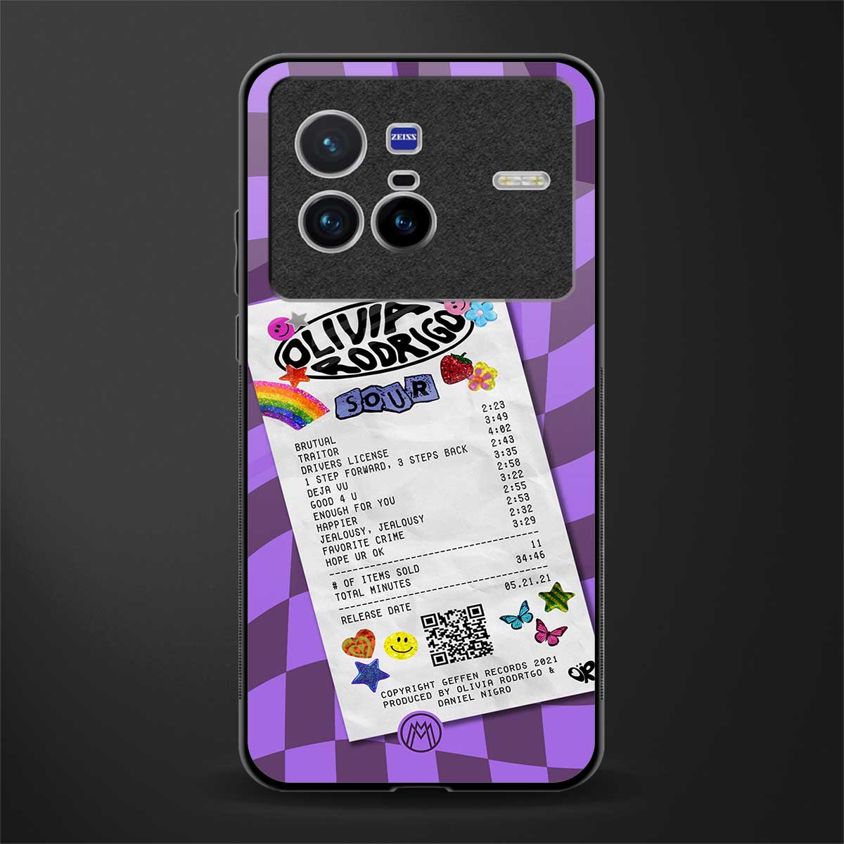 olivia rodrigo glass case for vivo x80 image