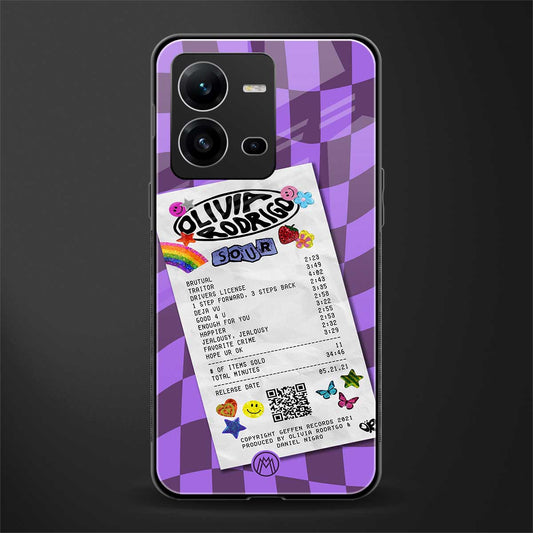 olivia rodrigo back phone cover | glass case for vivo v25-5g