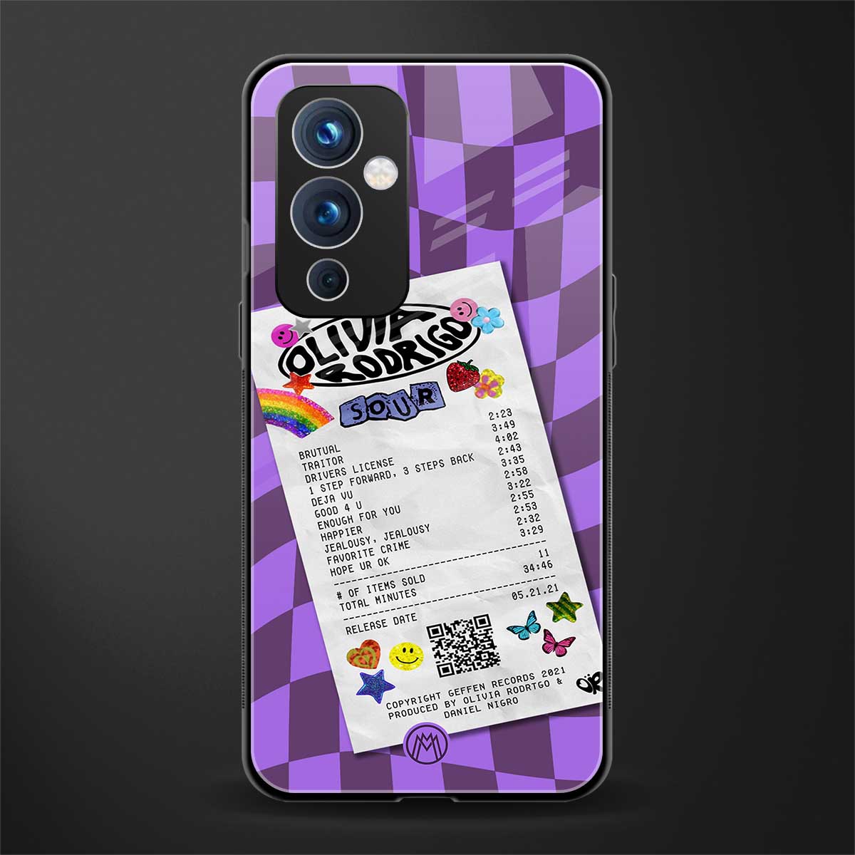 olivia rodrigo back phone cover | glass case for oneplus 9