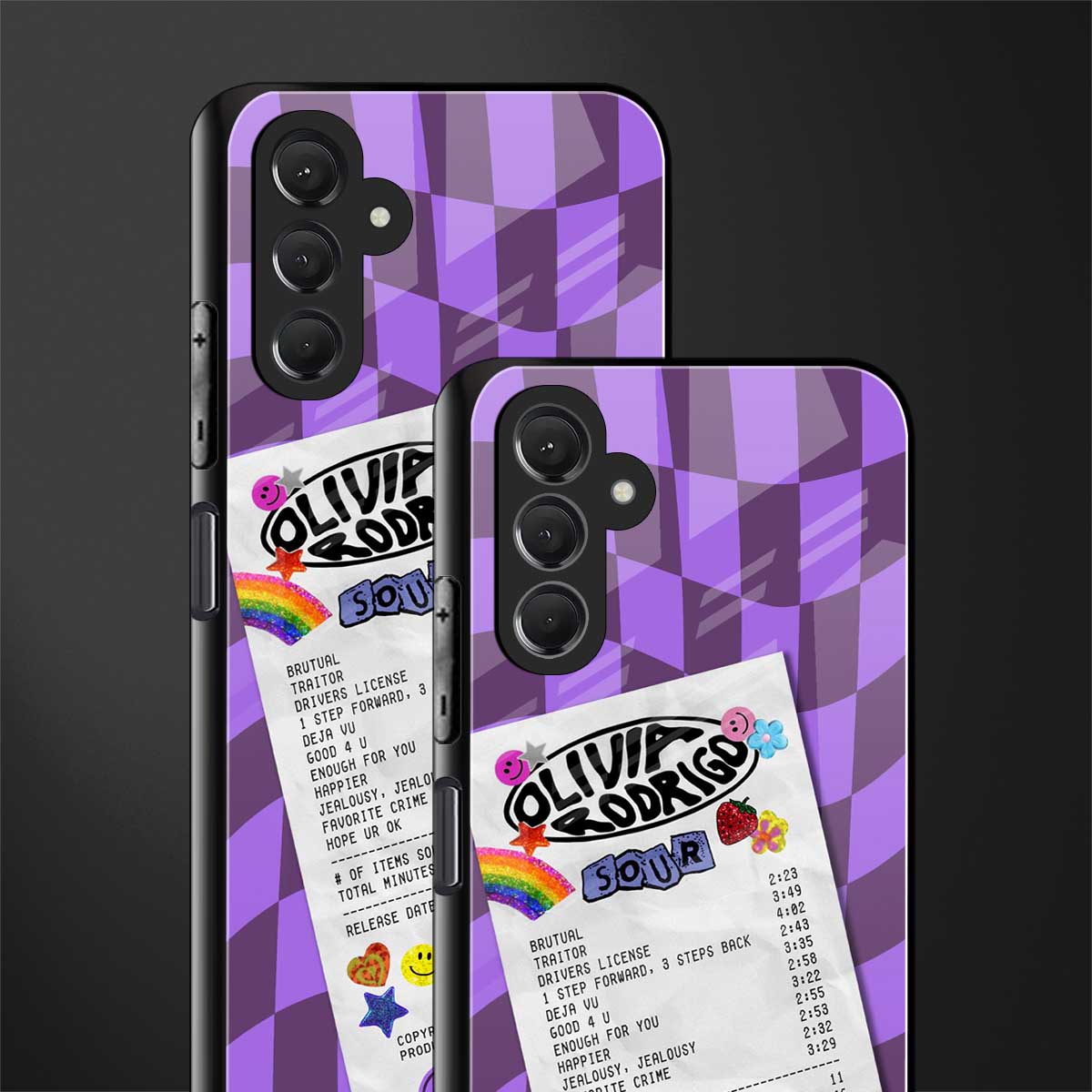 olivia rodrigo back phone cover | glass case for samsun galaxy a24 4g