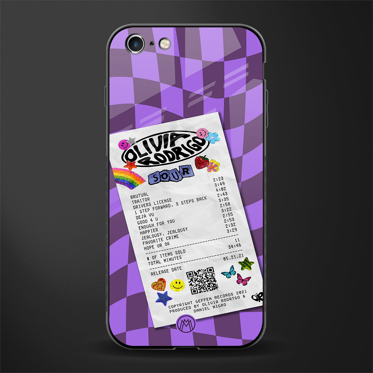 olivia rodrigo glass case for iphone 6 image