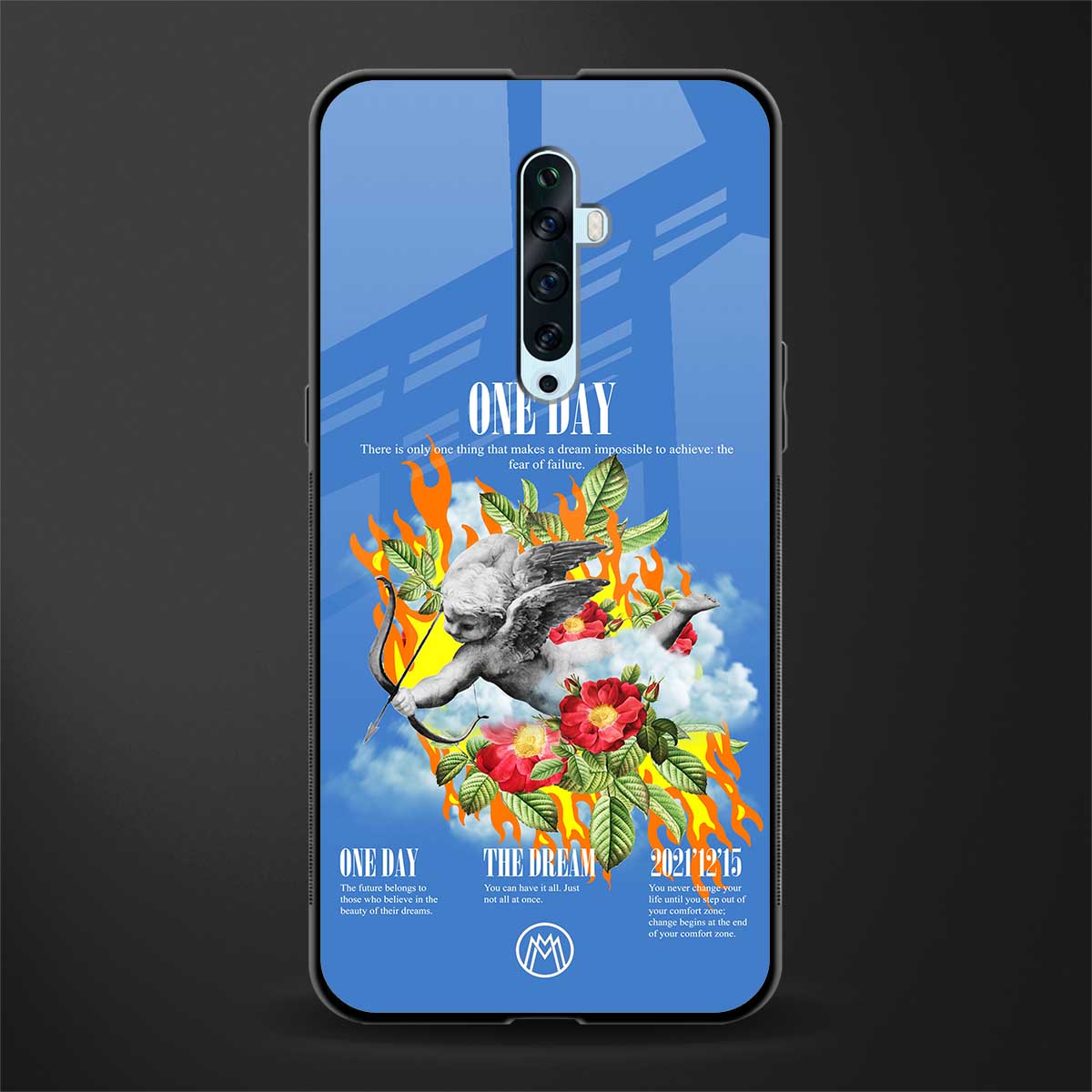 one day glass case for oppo reno 2f image