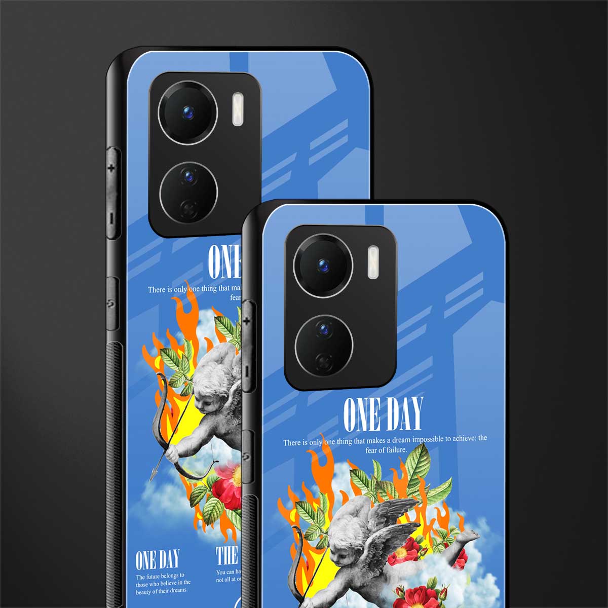 one day back phone cover | glass case for vivo y16