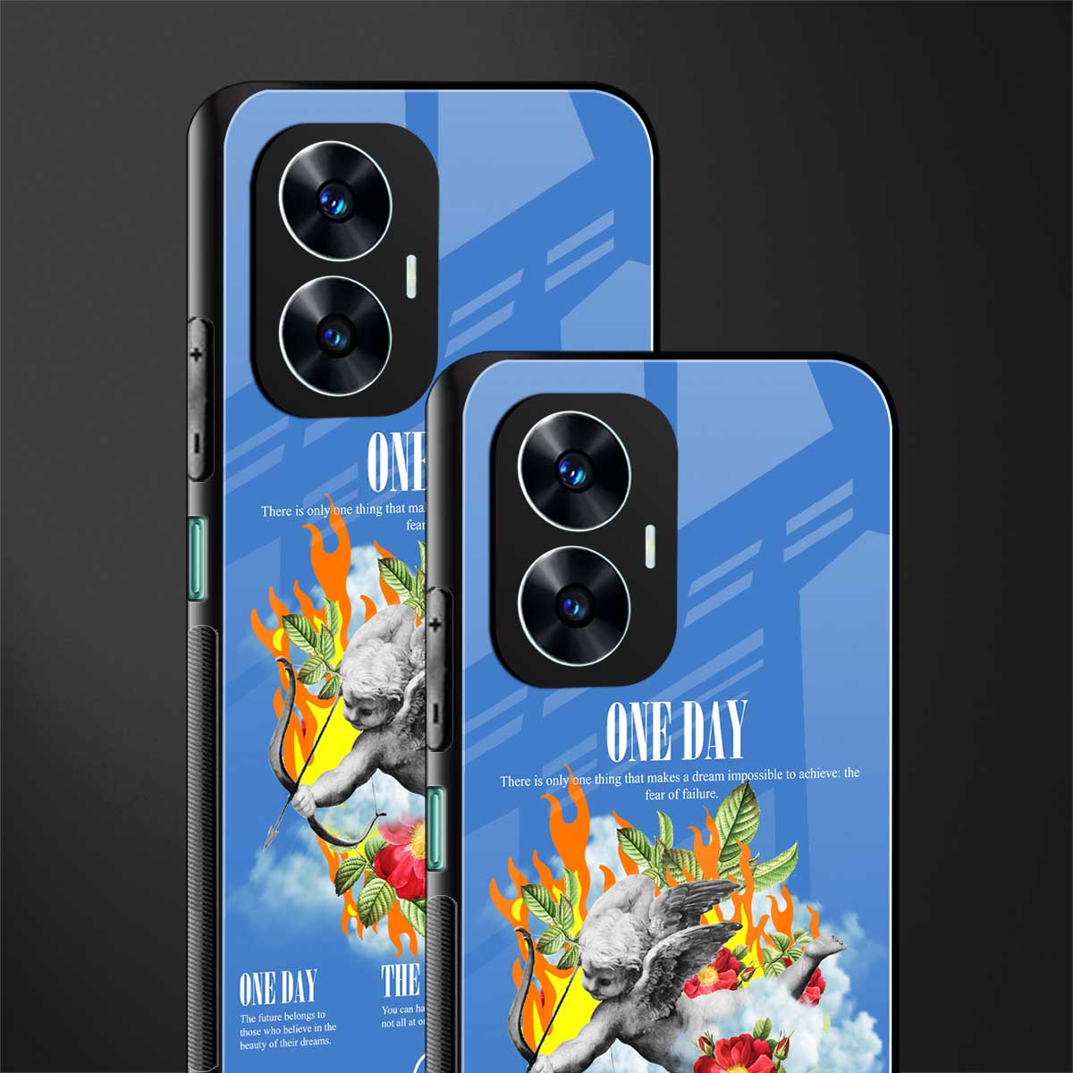one day back phone cover | glass case for realme c55