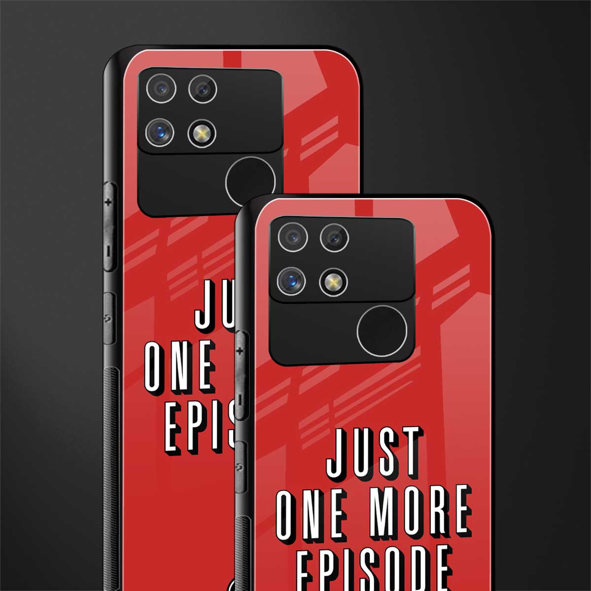 one more episode netflix back phone cover | glass case for realme narzo 50a