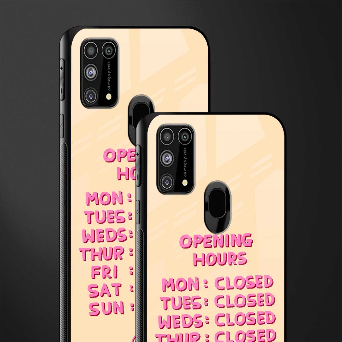 opening hours glass case for samsung galaxy m31 prime edition image-2