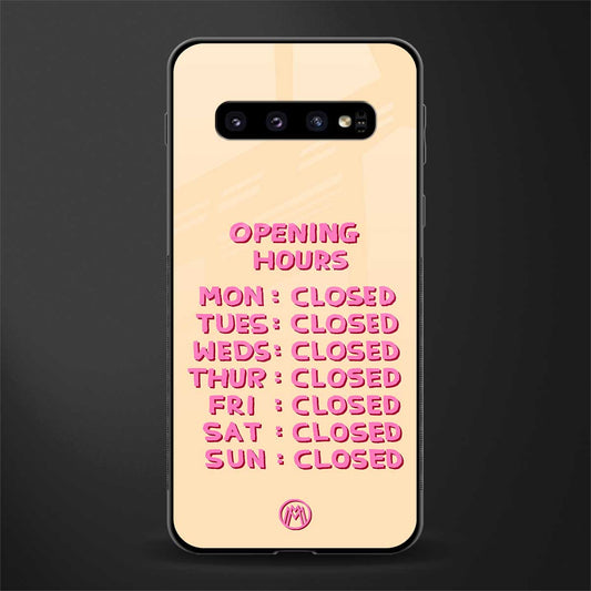opening hours glass case for samsung galaxy s10 plus image