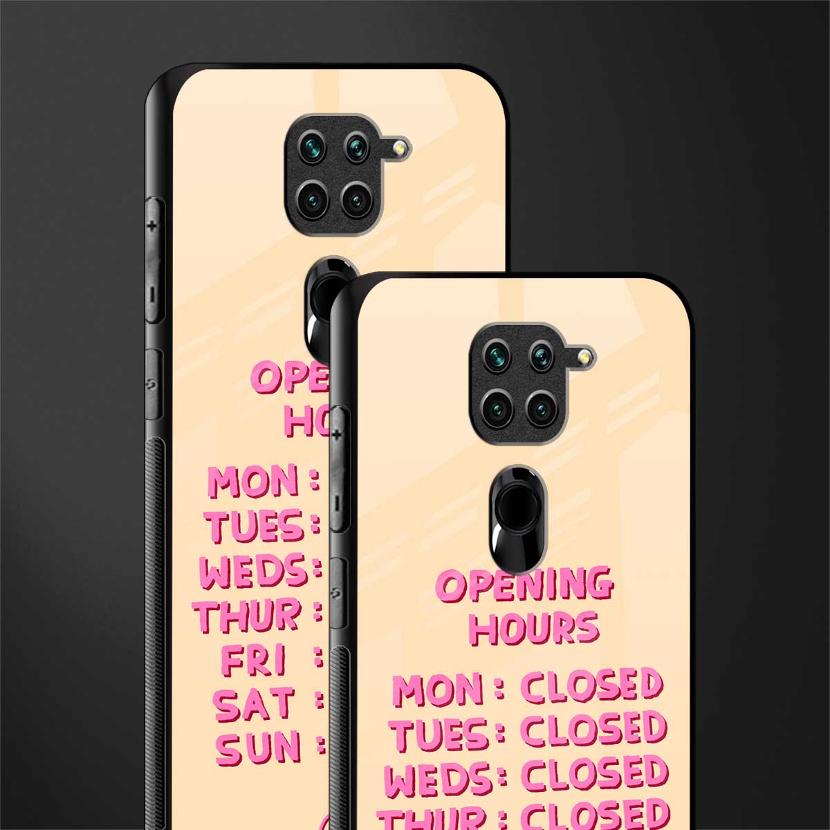 opening hours glass case for redmi note 9 image-2