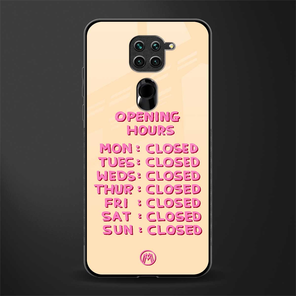 opening hours glass case for redmi note 9 image
