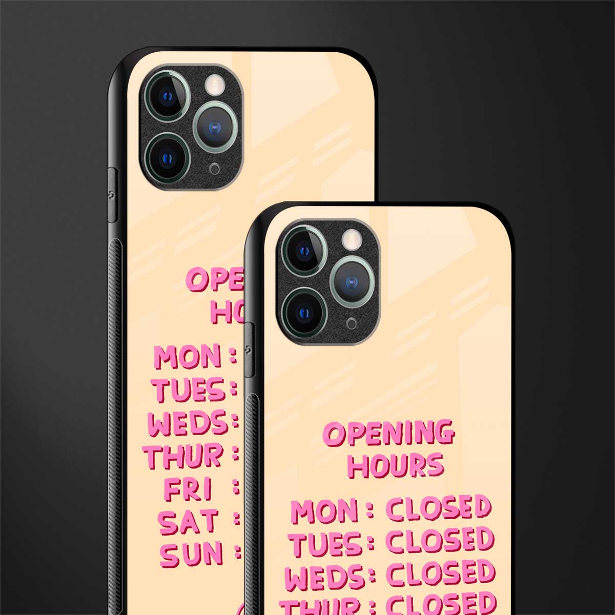 opening hours glass case for iphone 11 pro max image-2