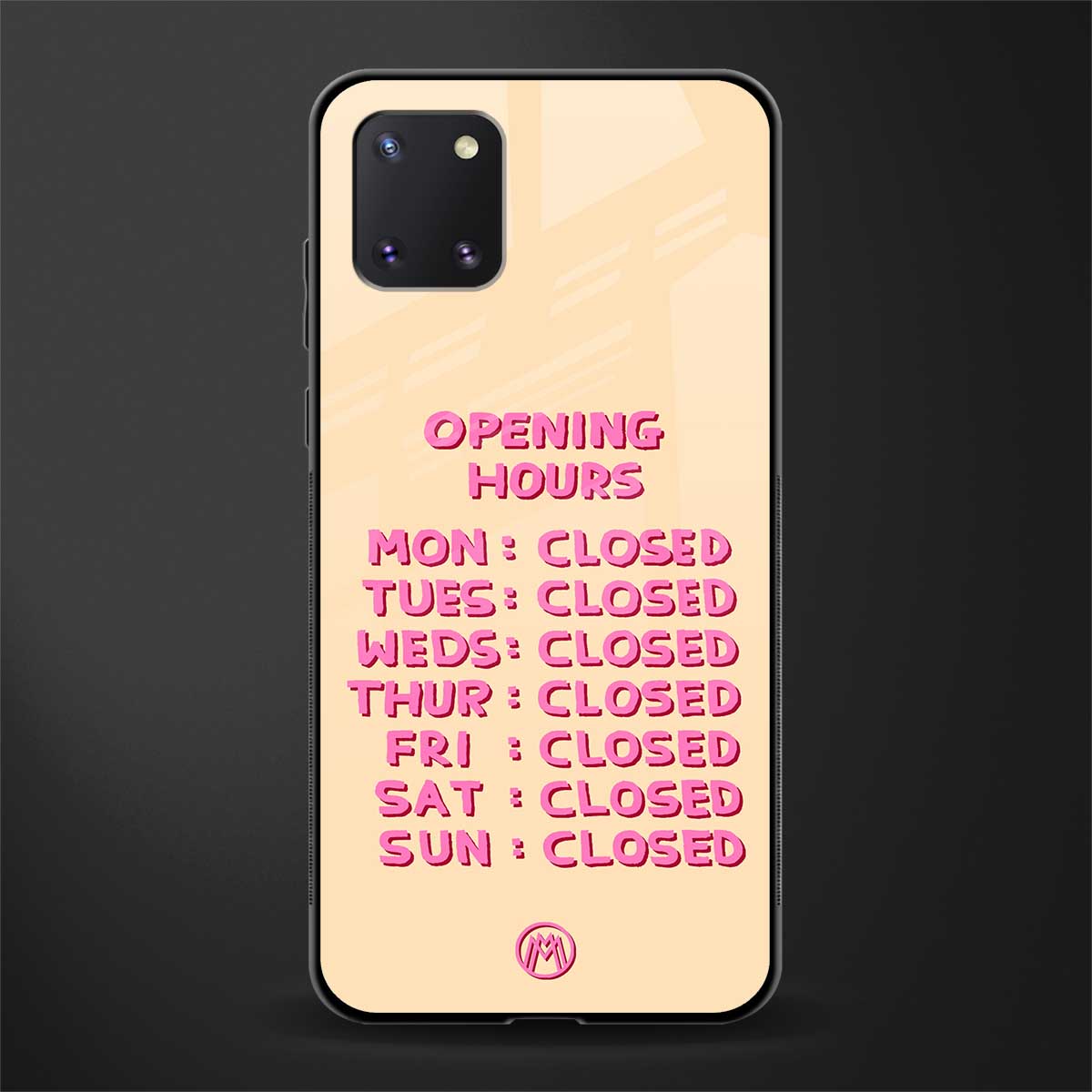 opening hours glass case for samsung a81 image