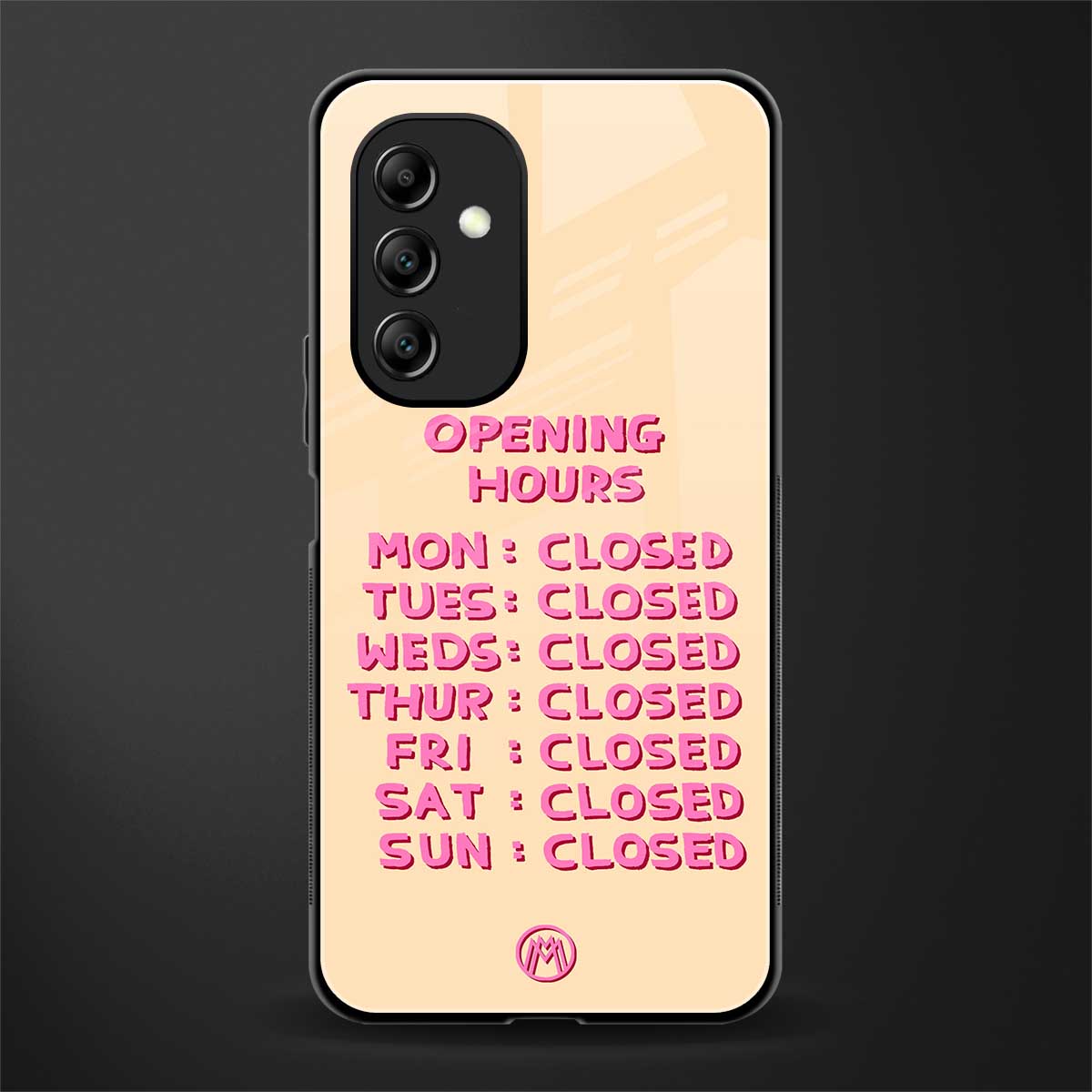 opening hours back phone cover | glass case for samsung galaxy a14 5g