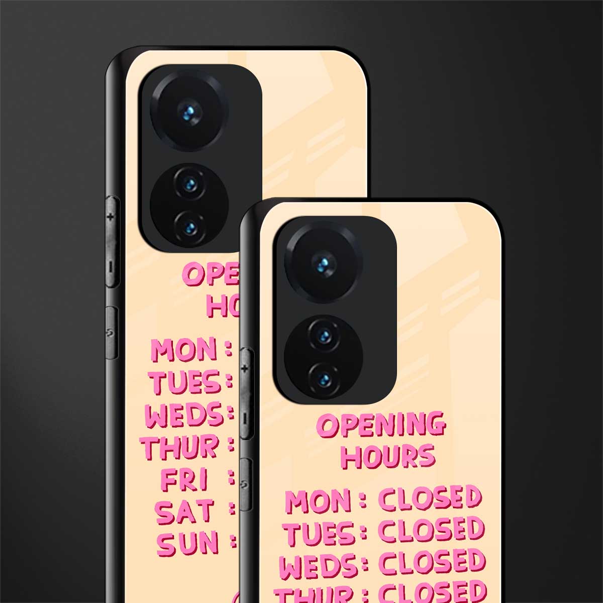 opening hours back phone cover | glass case for vivo t1 44w 4g