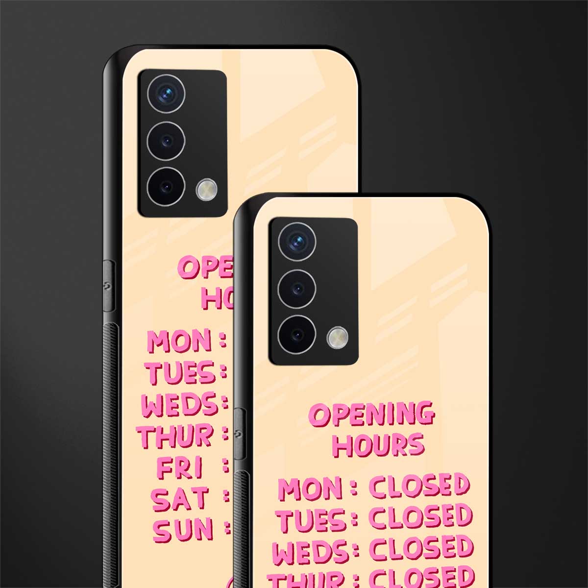 opening hours back phone cover | glass case for oppo a74 4g