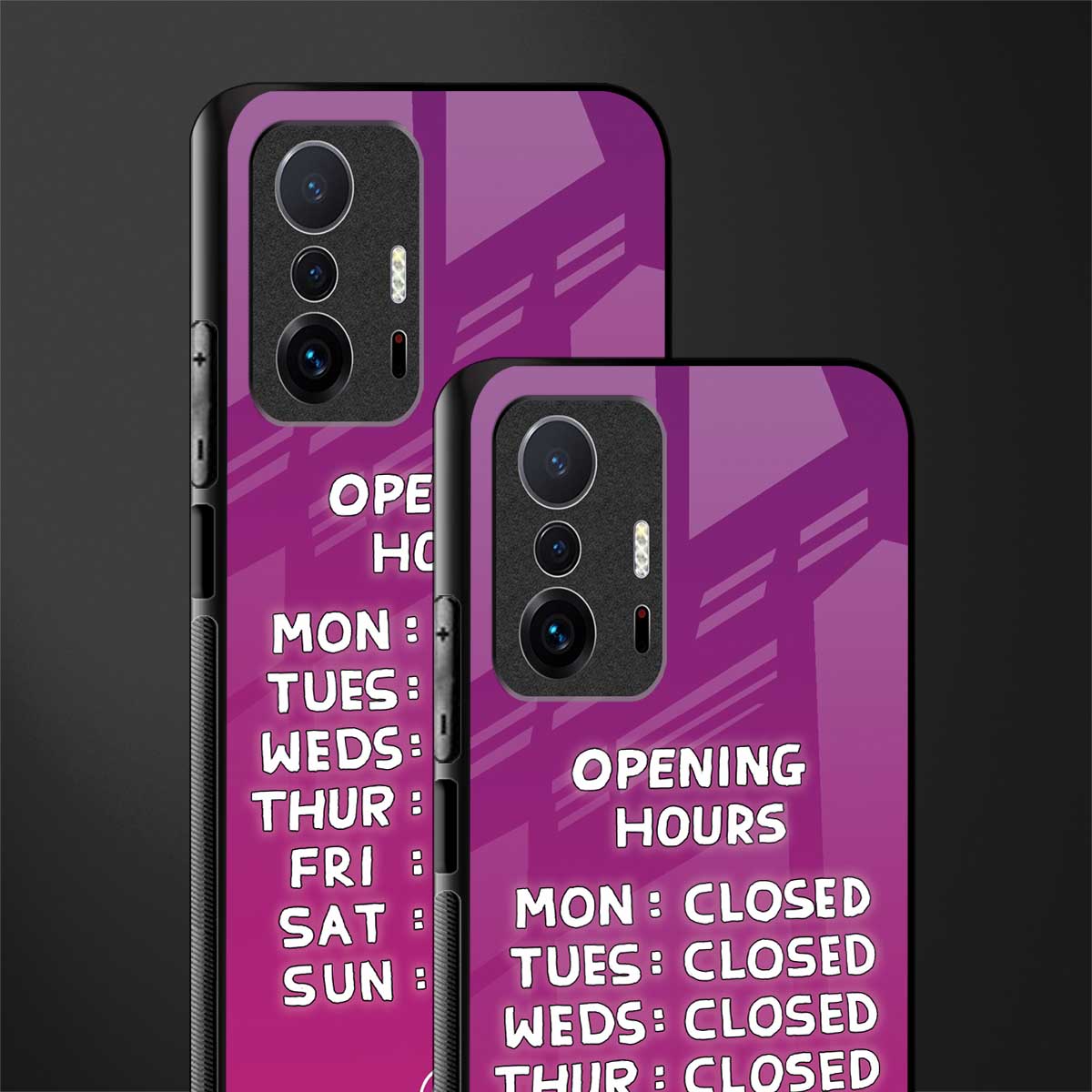 opening hours pink edition glass case for mi 11t pro 5g image-2