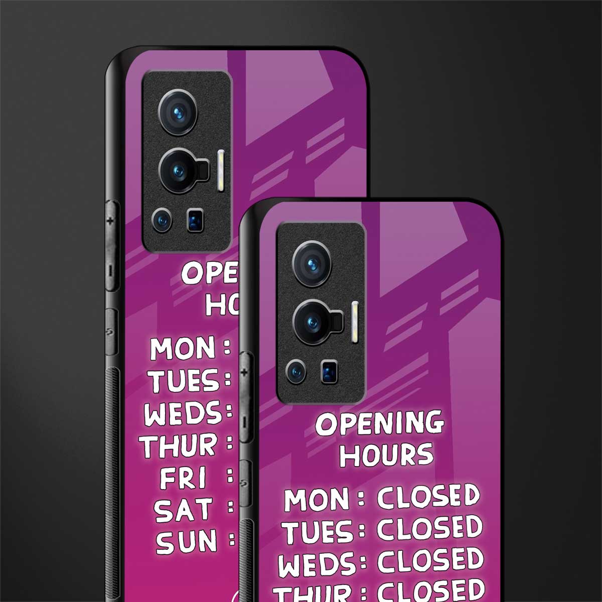 opening hours pink edition glass case for vivo x70 pro image-2
