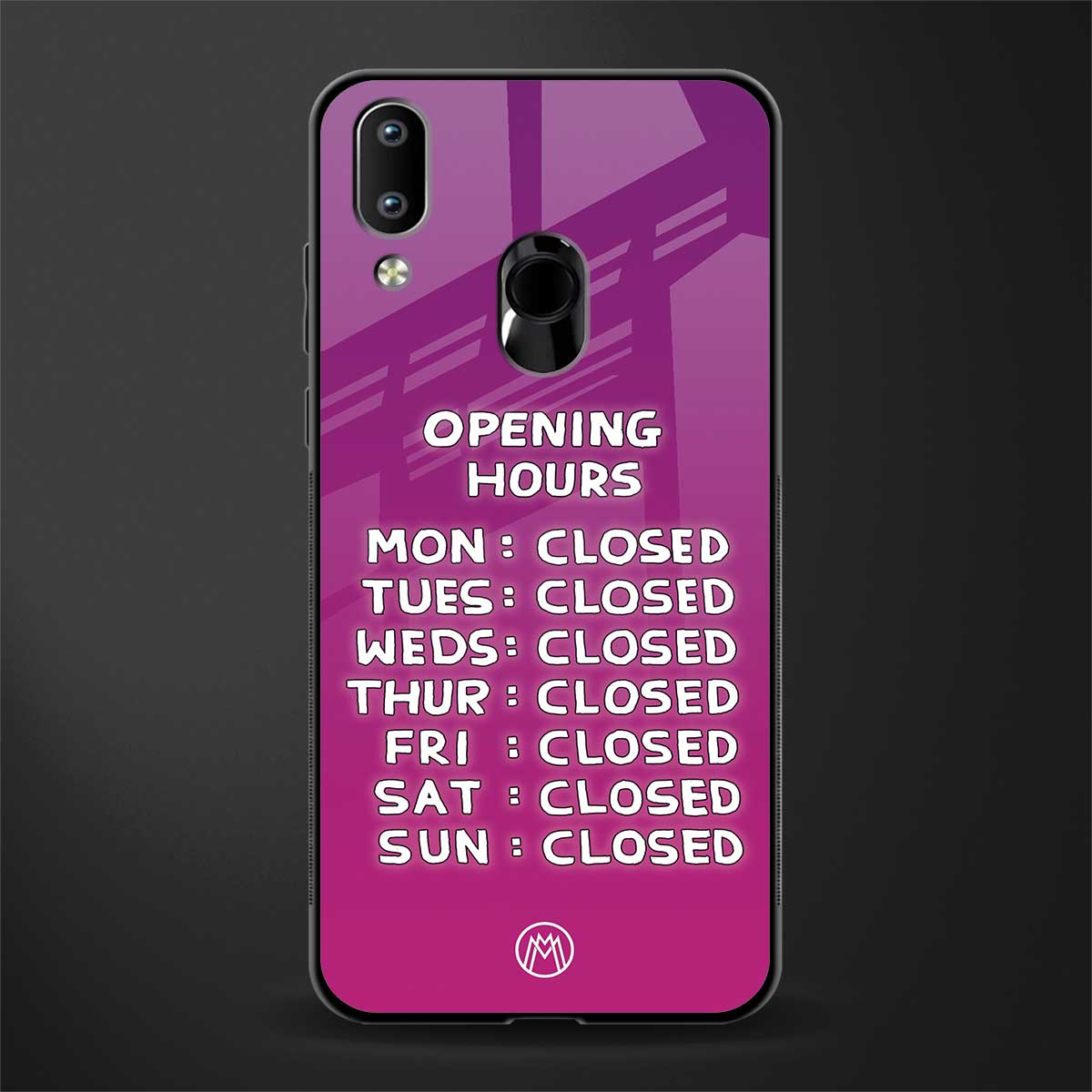 opening hours pink edition glass case for vivo y91 image