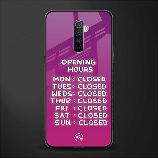 opening hours pink edition glass case for realme x2 pro image