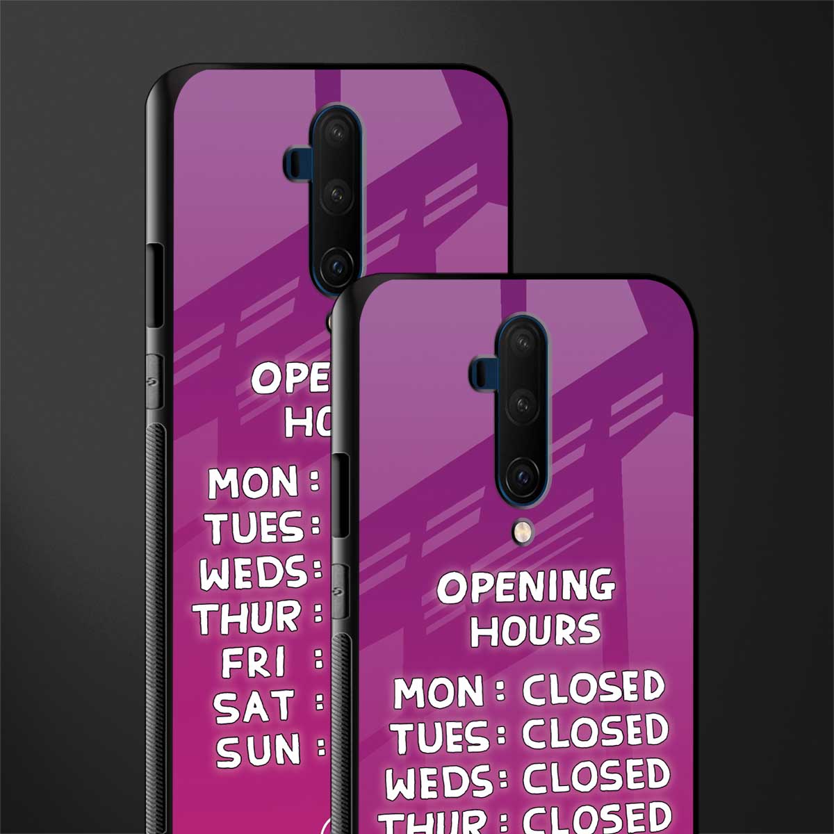 opening hours pink edition glass case for oneplus 7t pro image-2