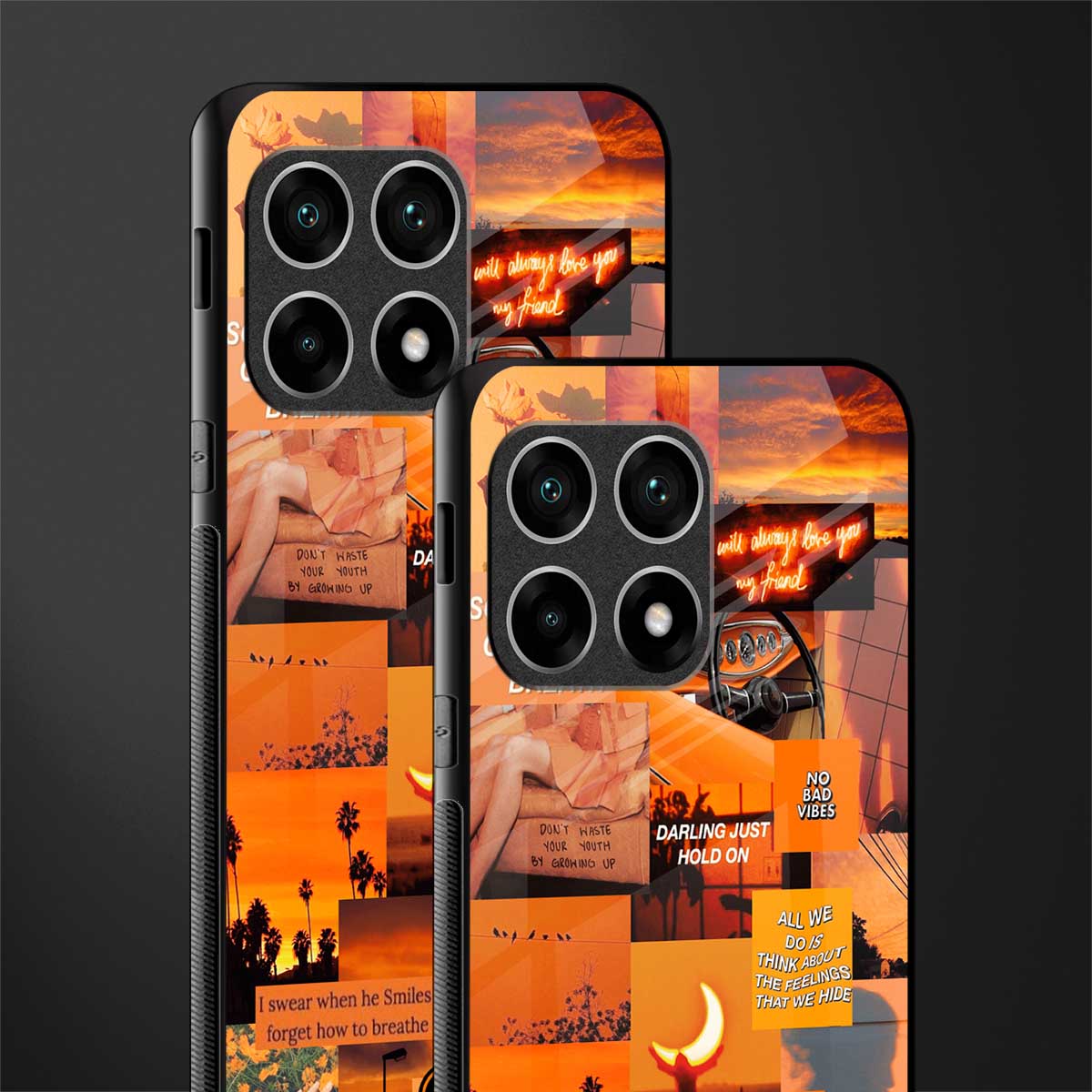 orange aesthetic glass case for oneplus 10 pro 5g image-2