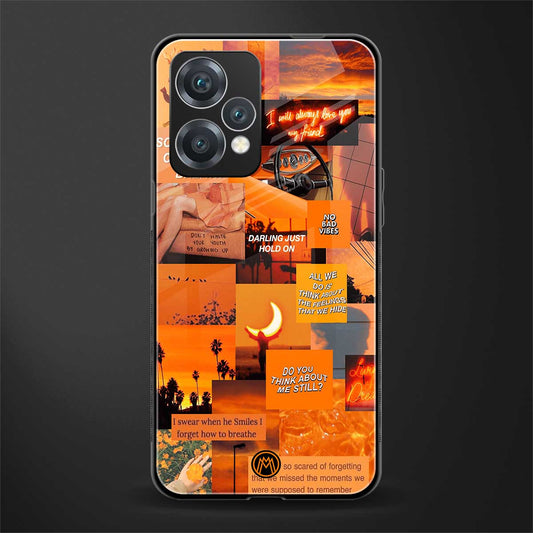 orange aesthetic back phone cover | glass case for oneplus nord ce 2 lite 5g