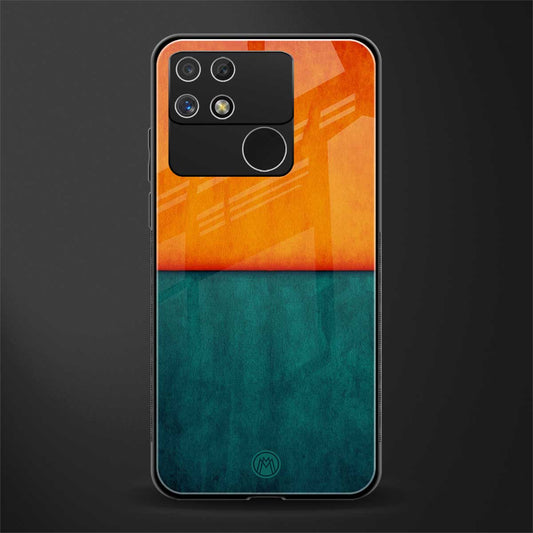 orange green back phone cover | glass case for realme narzo 50a