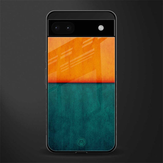 orange green back phone cover | glass case for google pixel 6a