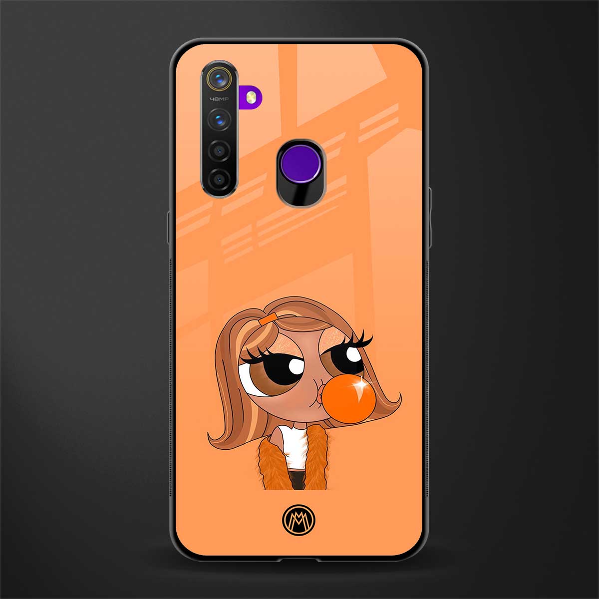 orange tote powerpuff girl glass case for realme 5s image