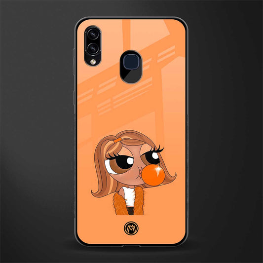orange tote powerpuff girl glass case for samsung galaxy a20 image