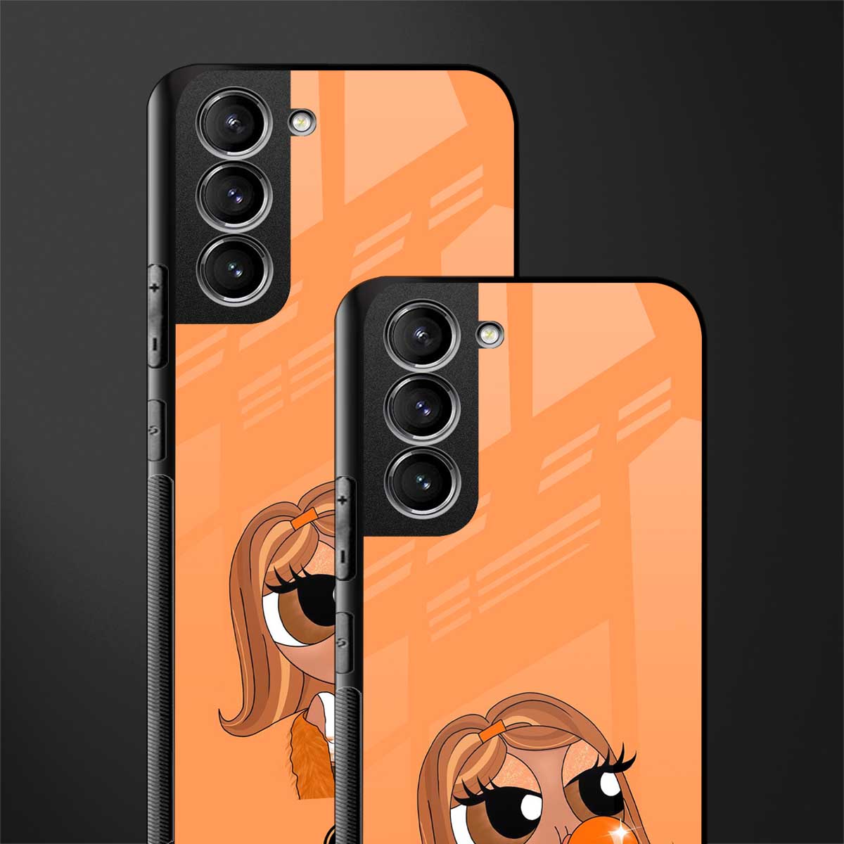 orange tote powerpuff girl glass case for samsung galaxy s21 image-2