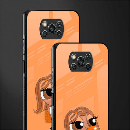 orange tote powerpuff girl glass case for poco x3 image-2