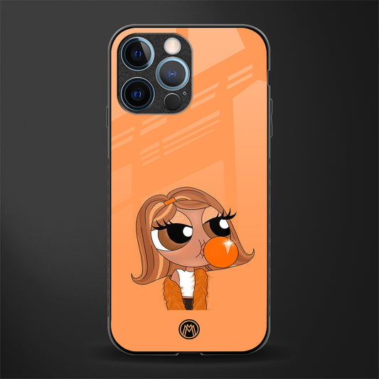 orange tote powerpuff girl glass case for iphone 14 pro image