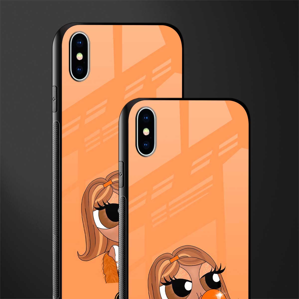 orange tote powerpuff girl glass case for iphone xs max image-2