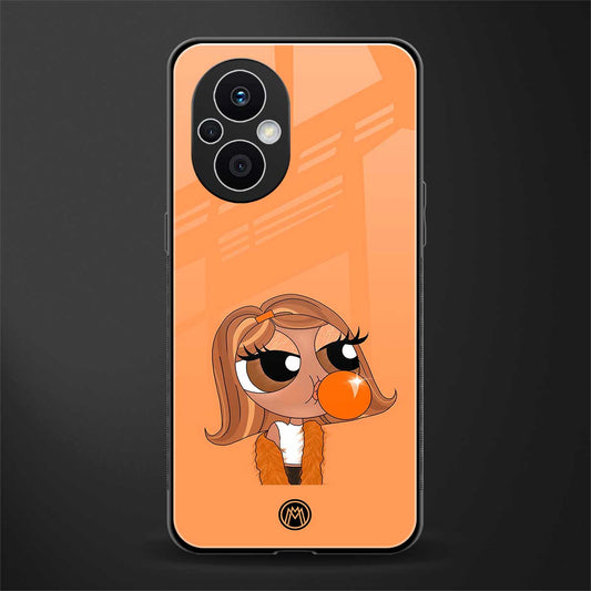 orange tote powerpuff girl back phone cover | glass case for oppo f21 pro 5g