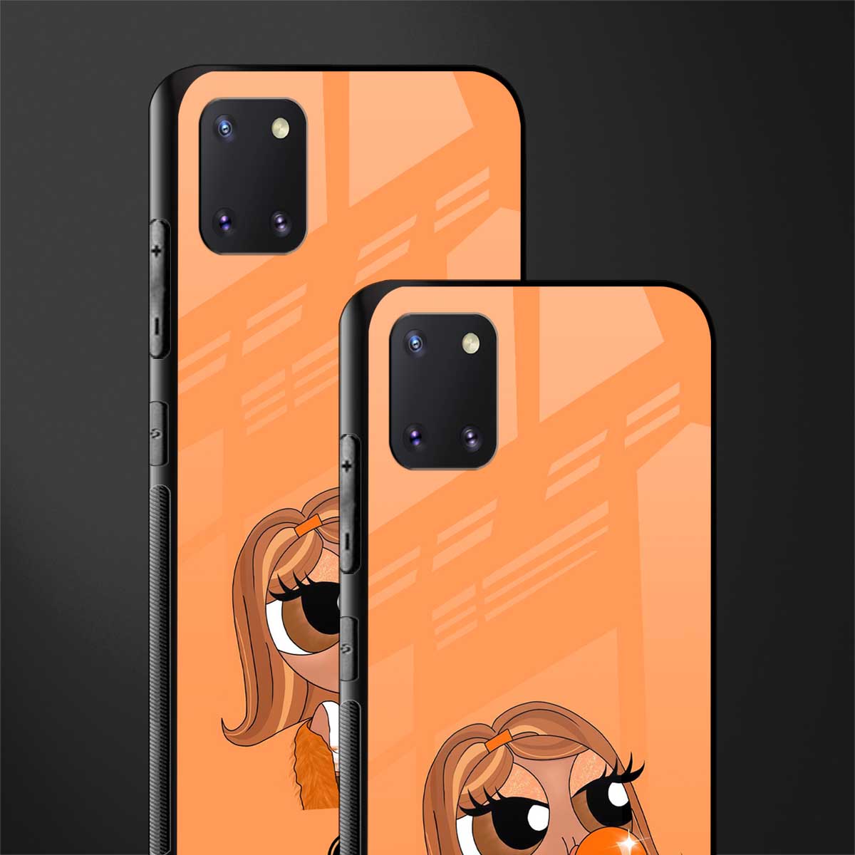 orange tote powerpuff girl glass case for samsung a81 image-2