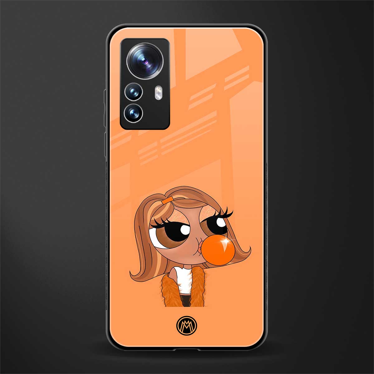 orange tote powerpuff girl back phone cover | glass case for xiaomi 12 pro