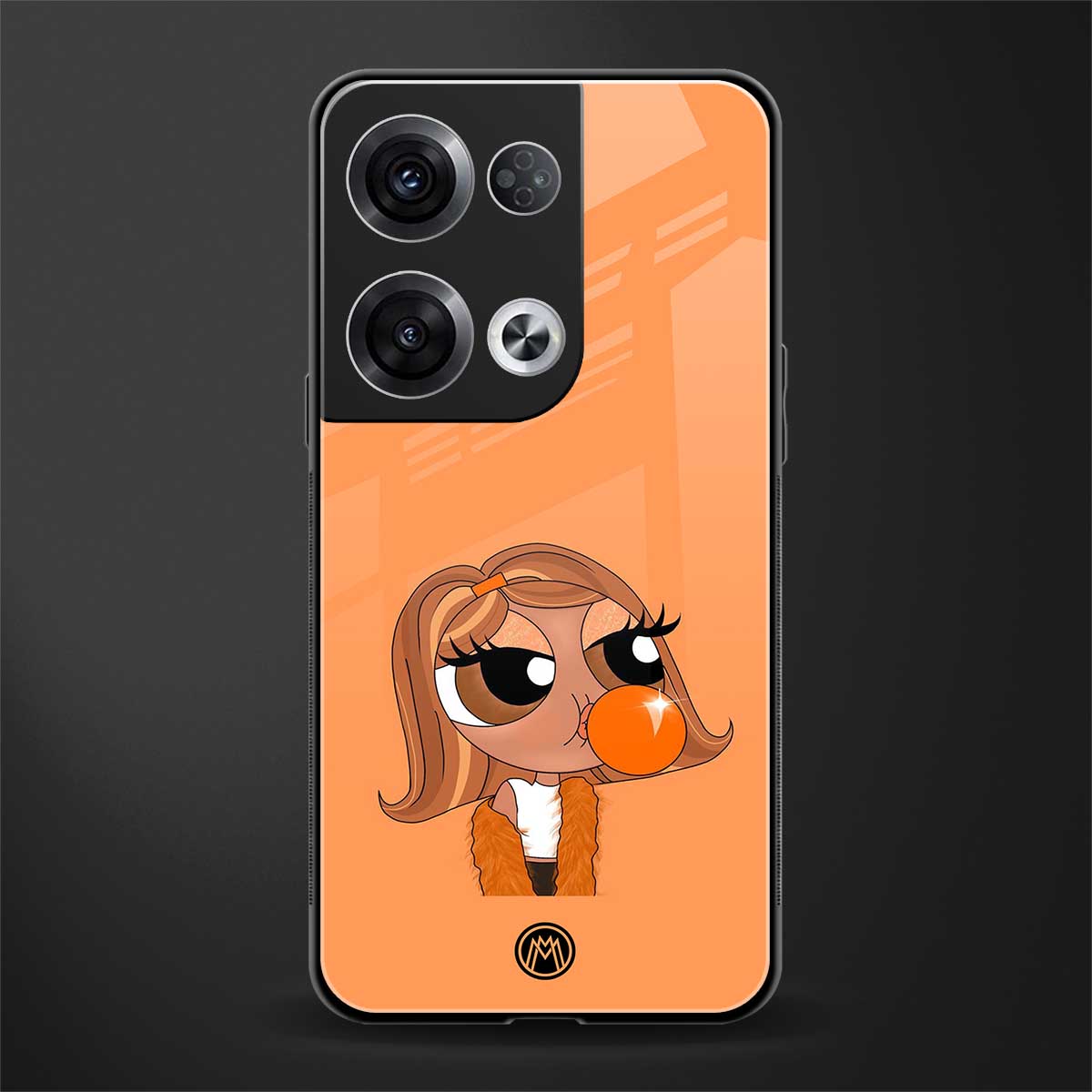 orange tote powerpuff girl back phone cover | glass case for oppo reno 8 pro