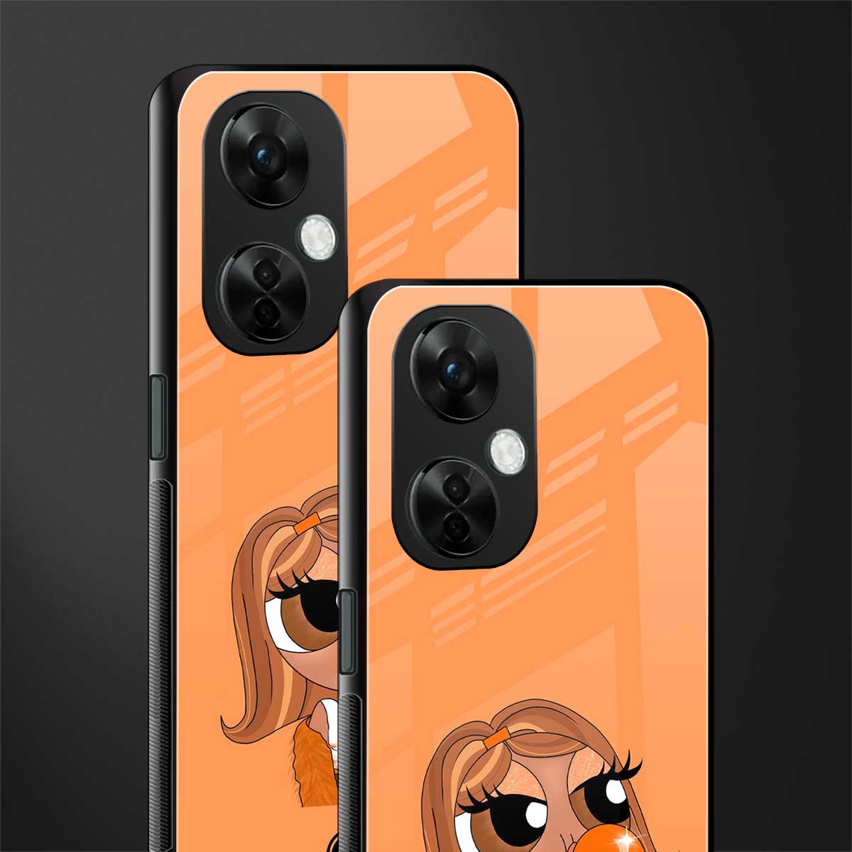 orange tote powerpuff girl back phone cover | glass case for oneplus nord ce 3 lite