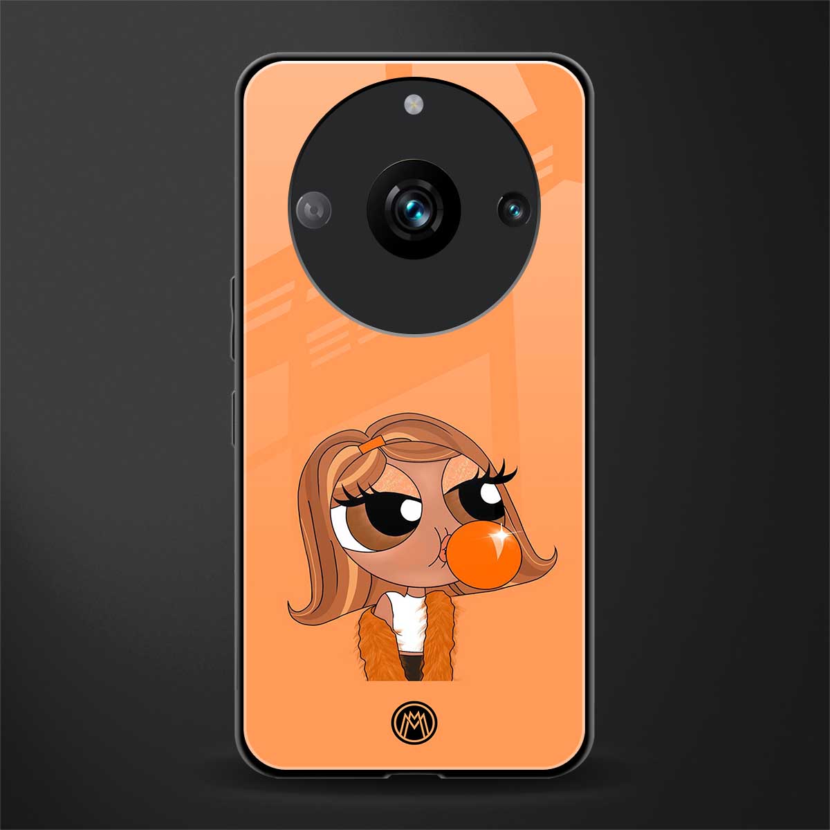 orange tote powerpuff girl back phone cover | glass case for realme 11 pro 5g