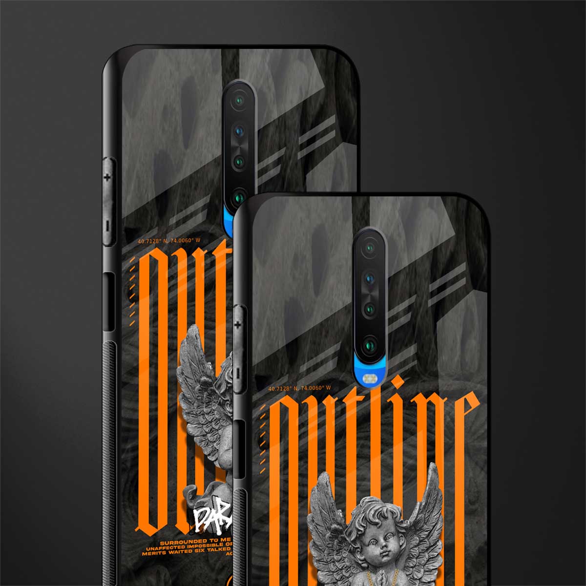 outline glass case for poco x2 image-2