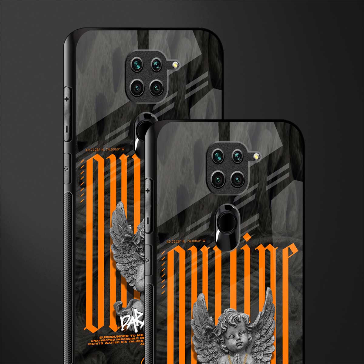 outline glass case for redmi note 9 image-2