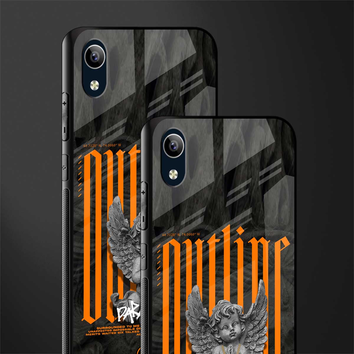 outline glass case for vivo y1s without fingerprint image-2