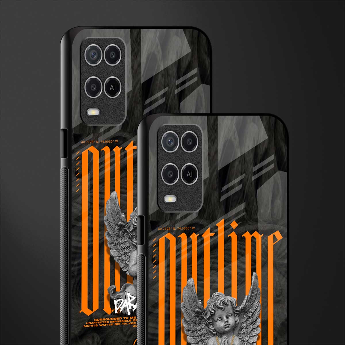 outline glass case for oppo a54 image-2