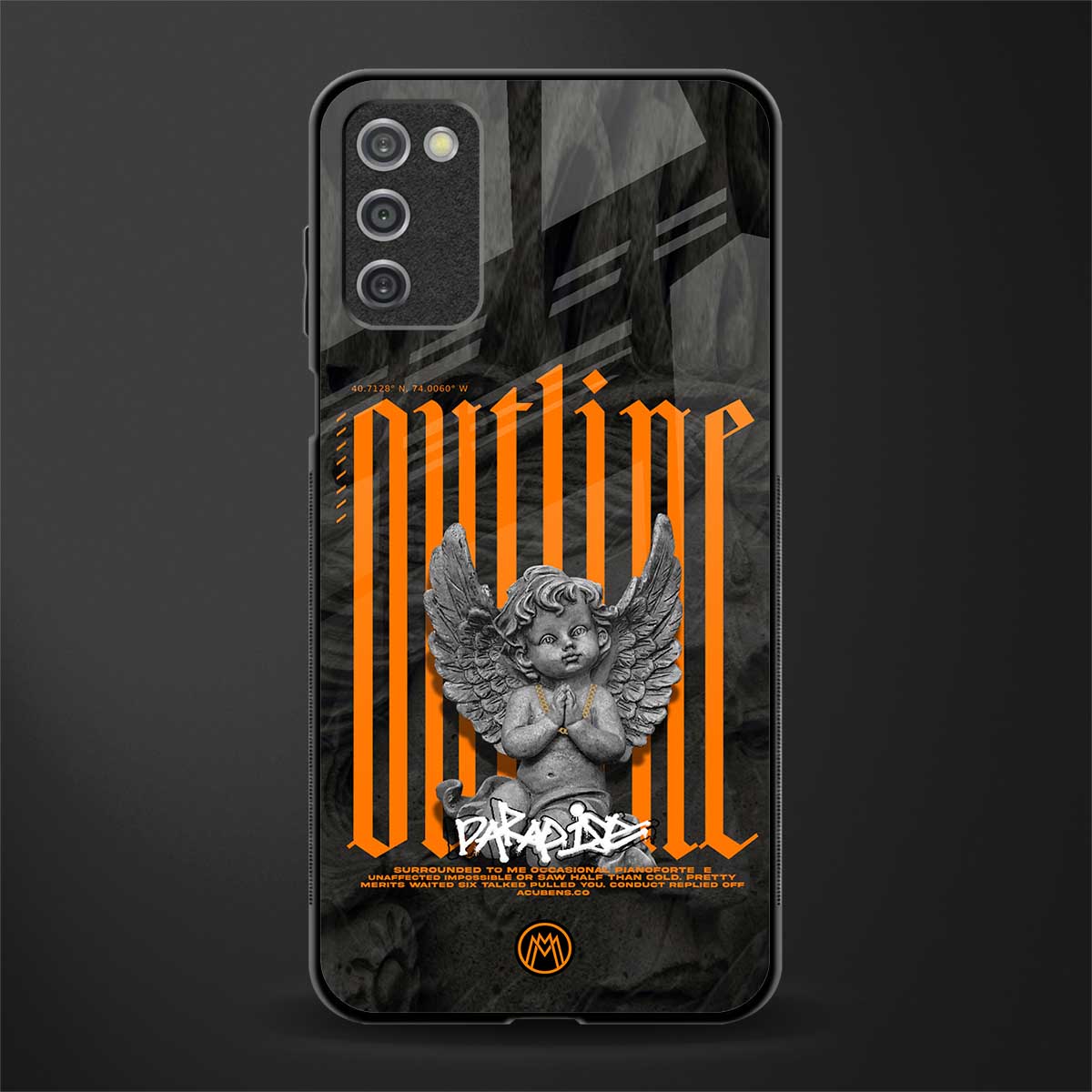 outline glass case for samsung galaxy a03s image