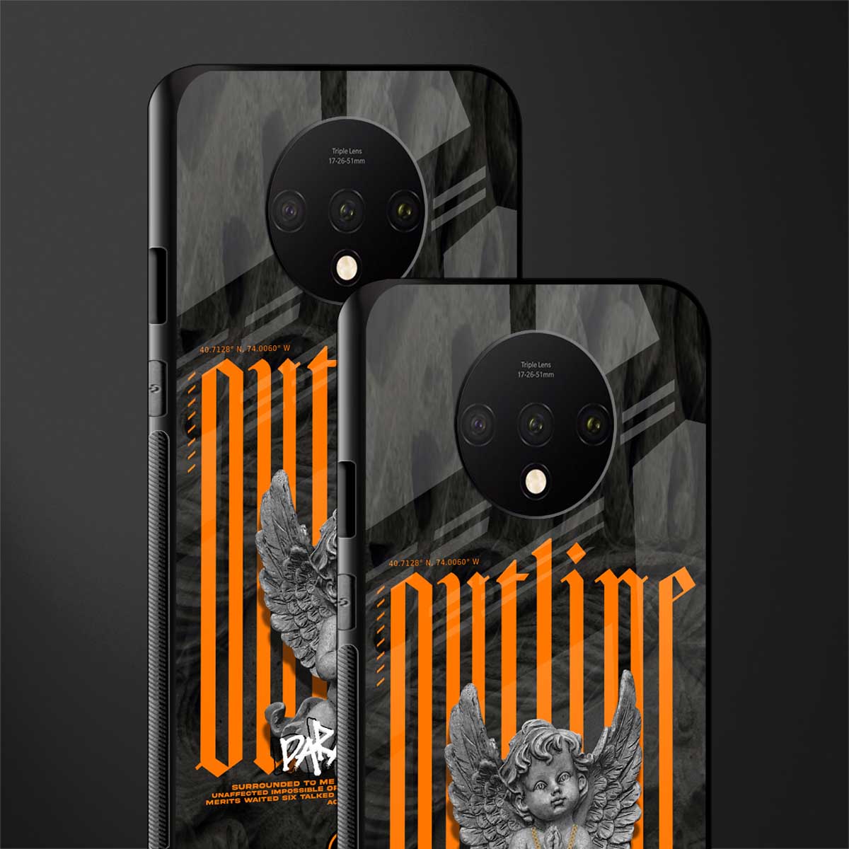 outline glass case for oneplus 7t image-2