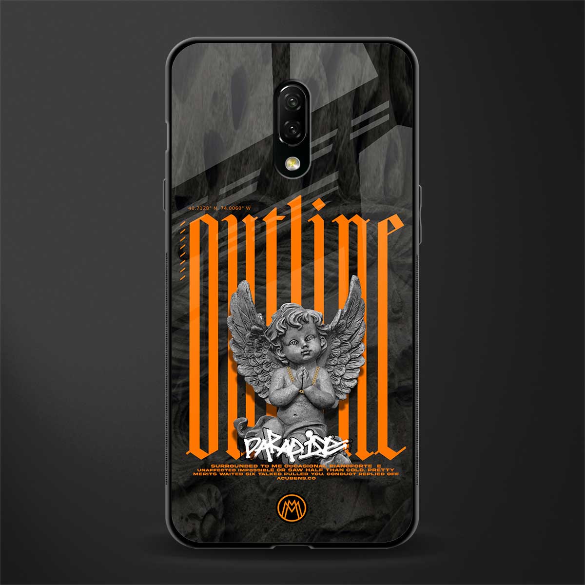outline glass case for oneplus 7 image