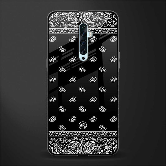 paisley black glass case for oppo reno 2f image