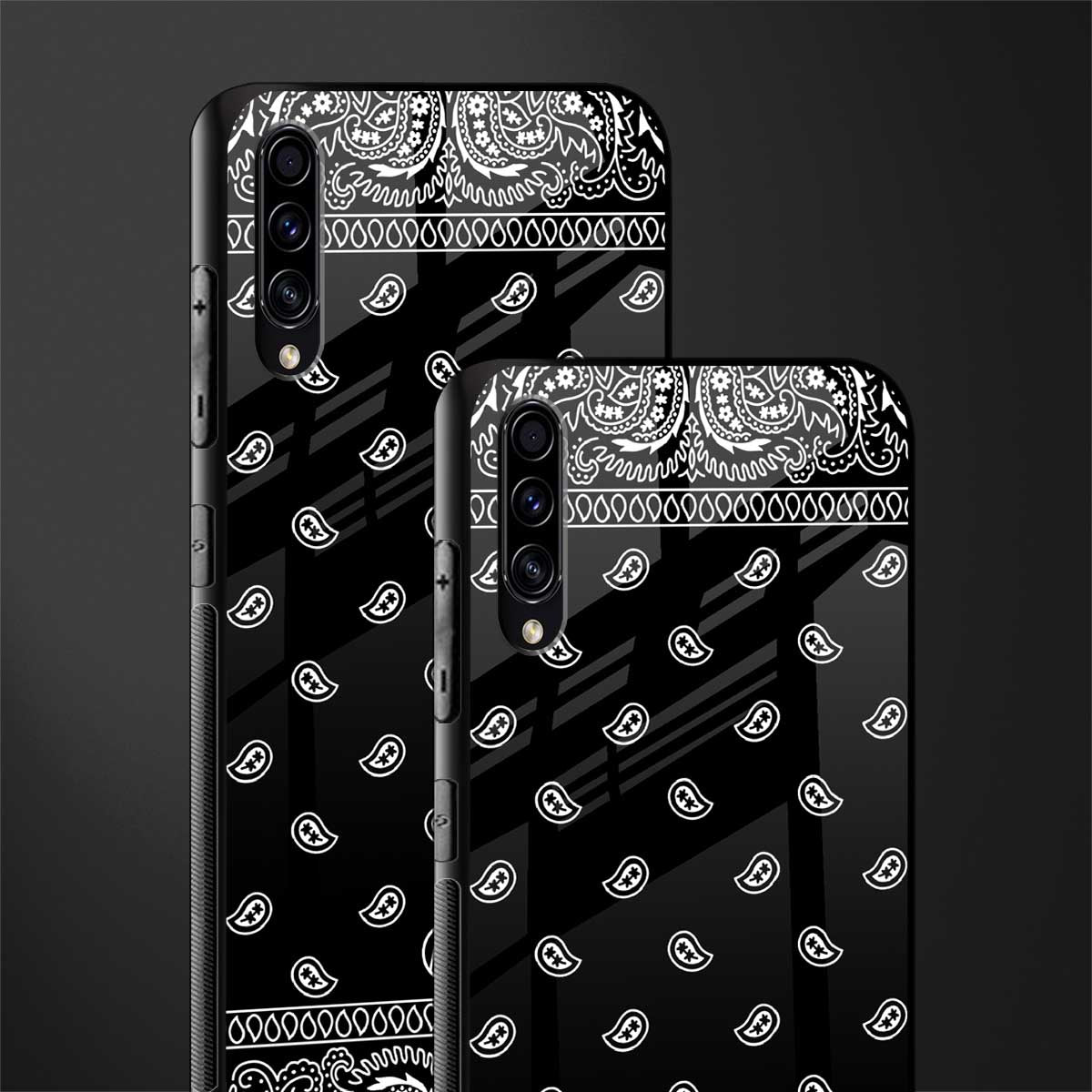 paisley black glass case for samsung galaxy a30s image-2