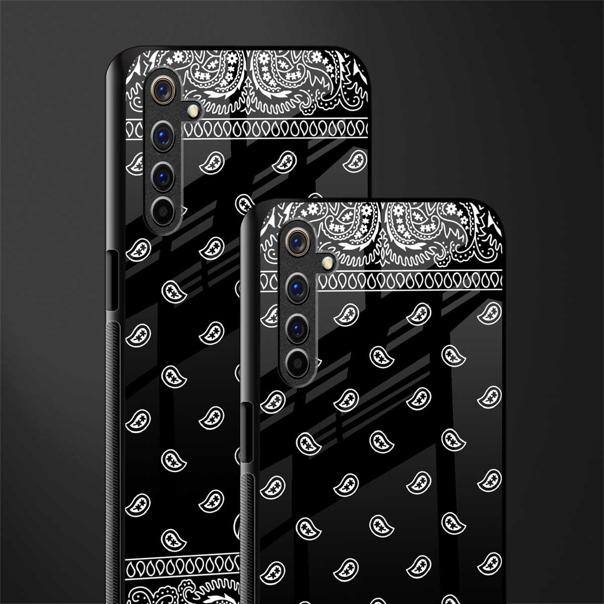 paisley black glass case for realme 6i image-2